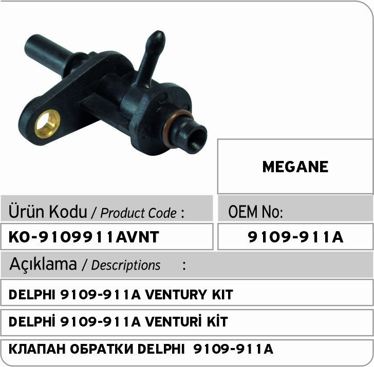 Delphi ventuy kit 9109-911a