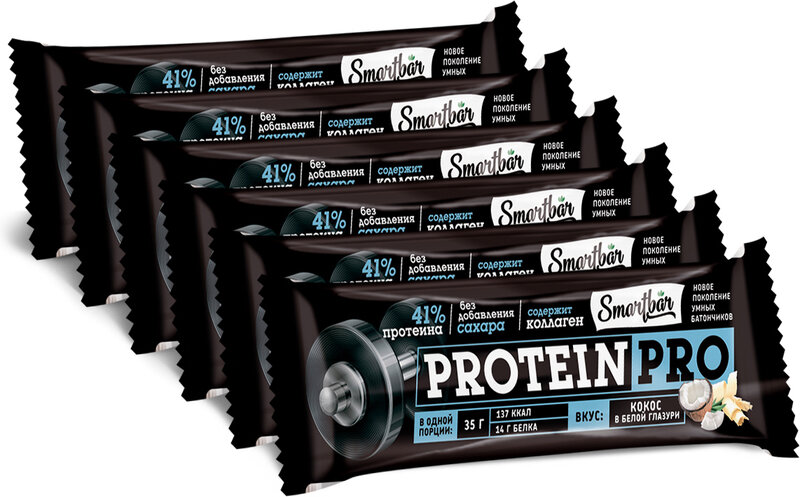 Protein bars-coconut, smartbar protein pro 35g., (6 pcs)