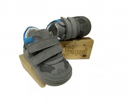 Pappikids modelo (h10) menino primeiro passo sapatos de couro ortopédico