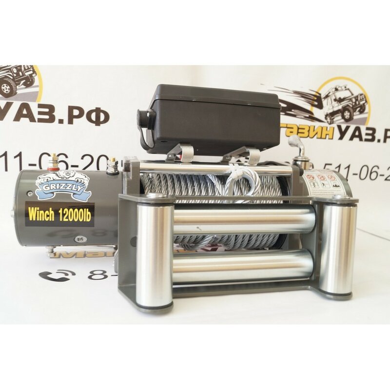 Winch car Electric 12v electric winch 12000lbs. 5443 kg removable control box, steel wire rope