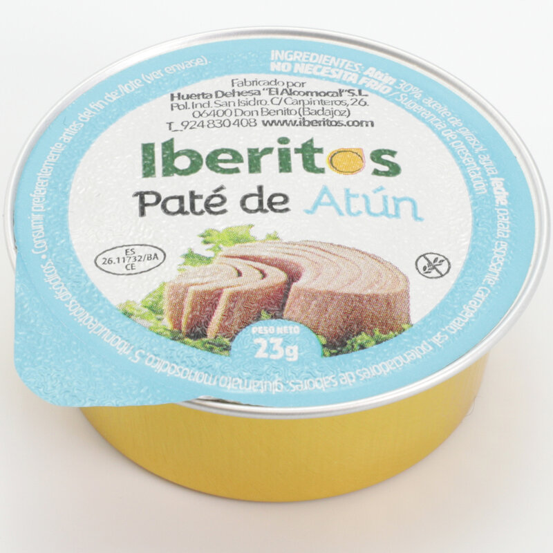 IBERITOS-Pate de Atun tray with 18 pod 23g - Pate de Atun
