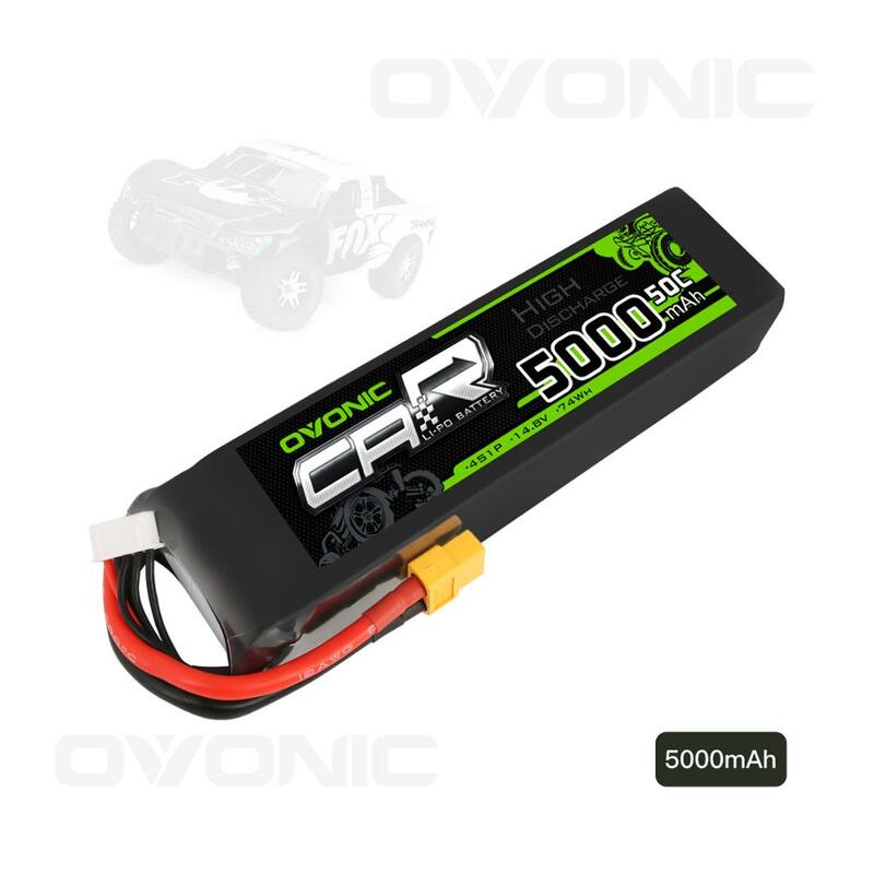 Ovonic RC Lipo Battery 4S 14.8V 5000mAh 50C RC Battery With XT60 & Trx Plug For RC Car Trucks Truck Truggy Buggy Tank Helicopter