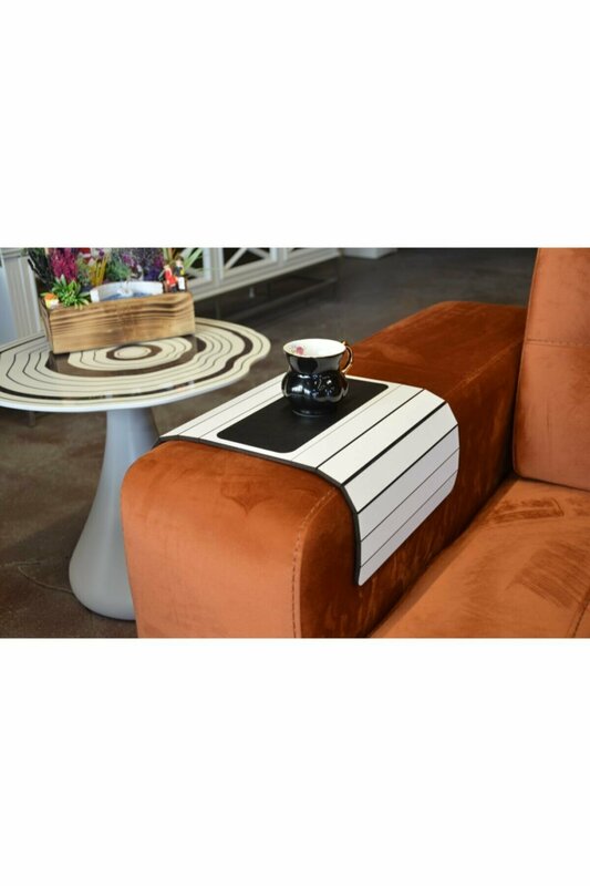 Mesa auxiliar de madera de 50x27,8 cm, servicio americano, bandeja decorativa de madera para sofá, bandeja para asiento con reposabrazos, almohadilla aislante plegable