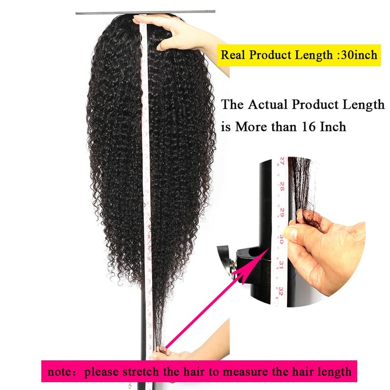 Peluca de cabello humano ondulado de 13x4 HD para mujer, postizo de encaje Frontal transparente, pelo brasileño rizado profundo de 30 pulgadas, 4x4