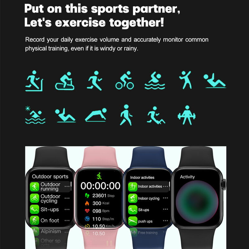 N78 mais conectado relógio homem relogio inteligente relógio série 7 w37 pro smartwatch feminino fitness rastreador pulseira gps