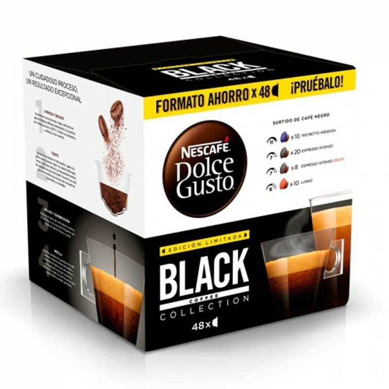 Black Pack 48 Capsules, Assortiment Van Espresso Rassen, Dolce Gusto