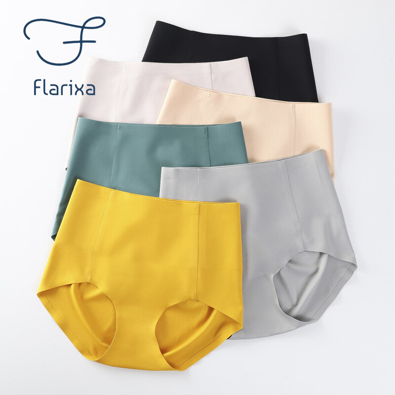 Flarixa Upgraded Seamless Women's Panties Hip Lift Slimming Underwear Breathable Lingerie Sexy Ice Silk Nudity Briefs Quick Dry
