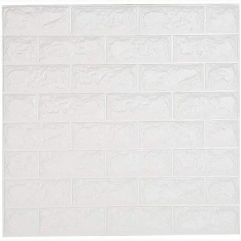 Adesivo da parete in mattoni pannello autoadesivo adesivo da parete impermeabile 3D adesivi murali fai-da-te supporto decorativo bianco moderno cucina, bagno, s