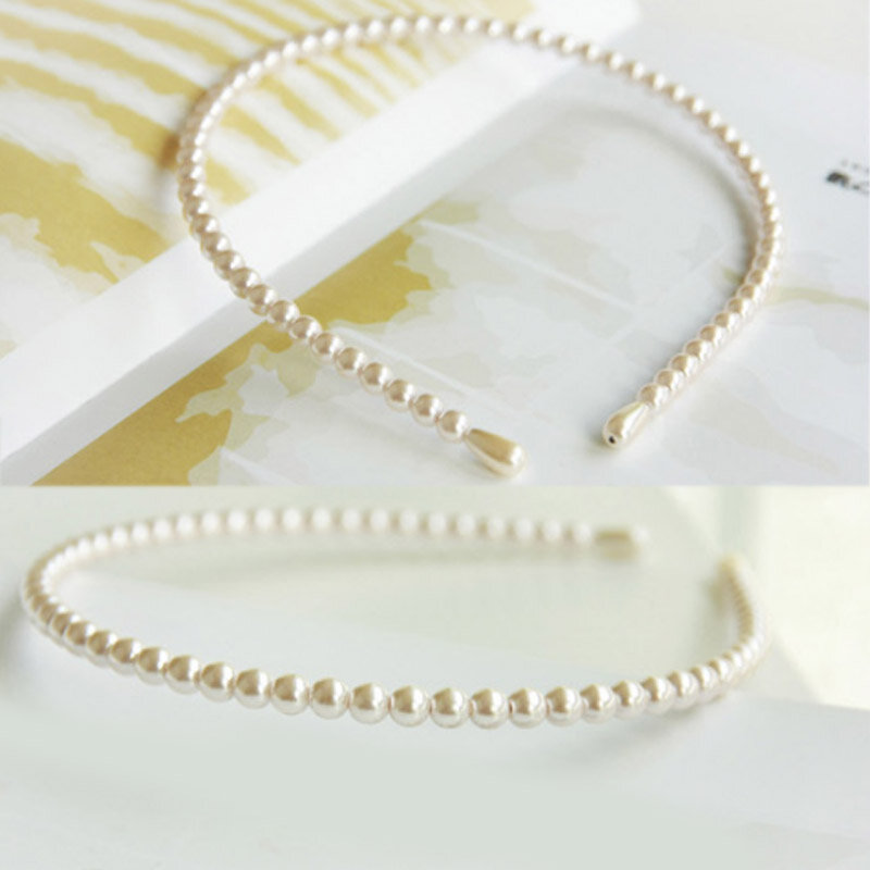 Bandeau Imitation perle blanche pour femmes, accessoires de cheveux, nouveau, coréen, cadeau de mariage, saint valentin