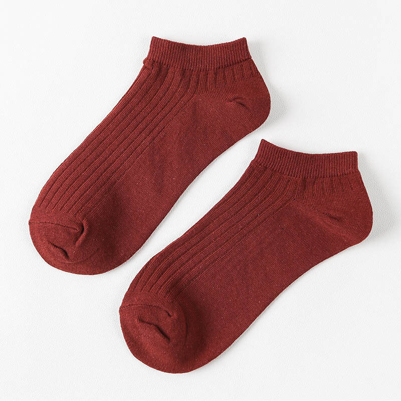 Verkauf Baumwolle Streifen Einfarbig Frauen Kurze Socken Einfache Harajuku Jungen Mädchen Ankle Socken Unisex Komfortable