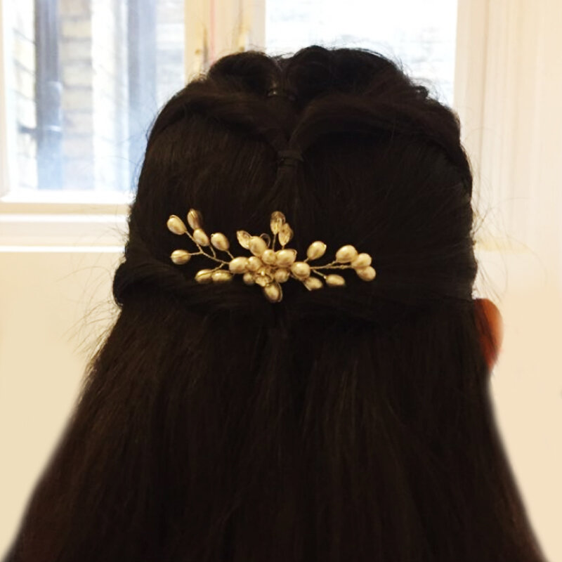 Hot 1PC Imitation pearls Women Hair Pins Handmade Elegant Flower Bridesmaid Bridal Weddings Hair Accessories