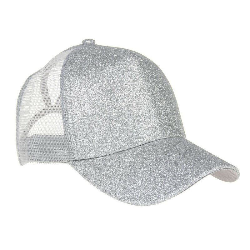 XPeople เงาหางม้าเบสบอลหมวกฤดูร้อนหมวกตาข่ายสูง Bun หมวก Hip Hop หมวกปรับขนาดหลากหลายรูปแบบและสี