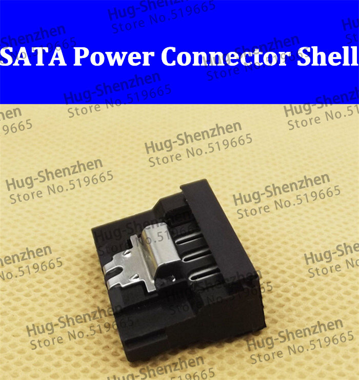Alta qualidade 100 pcs Preto SATA Pierce SATA fonte de Alimentação Conector Do Terminal shell com Fivela