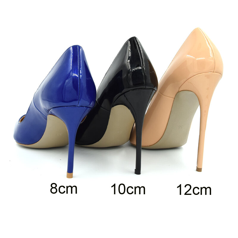90 ألوان مختلفة عالية الكعب النساء مضخات الكلاسيكية فستان امرأة أحذية أحذية الحفلات حجم إضافي 34-45