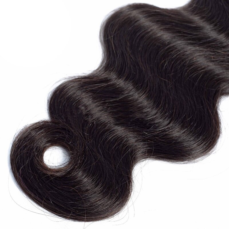 HairUGo Malaysia Natural Color Human Hair Closure 4x4 Lace Closure Body Wave Lace Closure With Baby Hair Hand Tied Non-Remy Hair