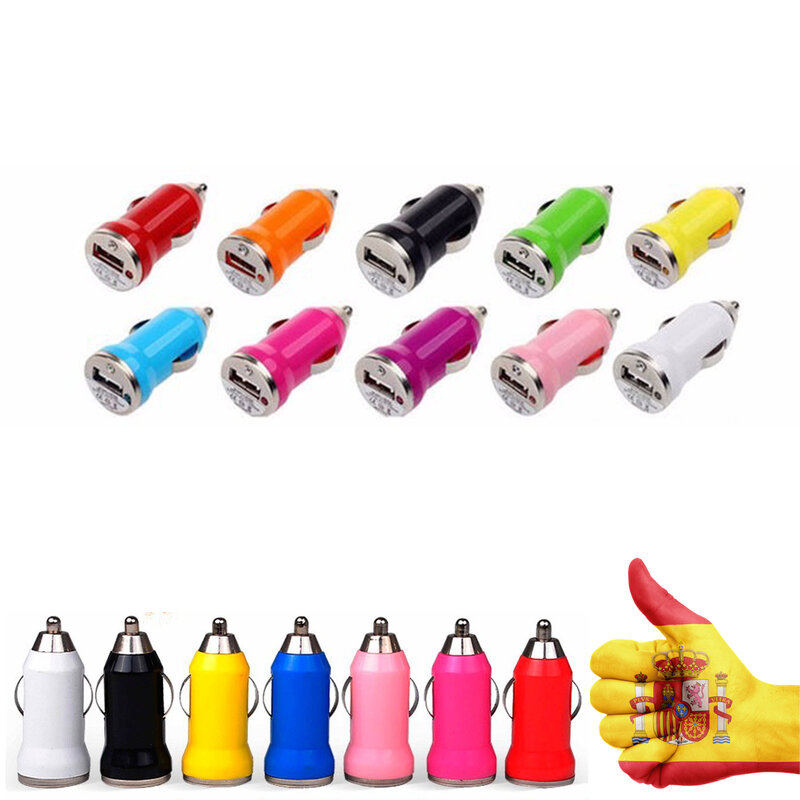 Metal Dual USB Quick Charge compatible car charger for iPhone Xiaomi Huawei Xiaomi Samsung Mini mobile phone adaptad