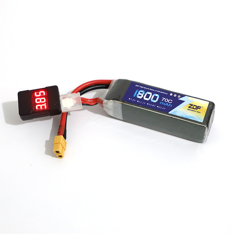 Testeur de tension de batterie Lipo HotRc BX100 1-8S, alarme sonore de basse tension, vérificateur de tension de batterie avec deux haut-parleurs, 5 pièces