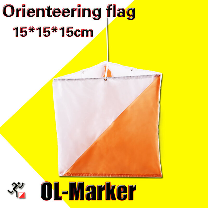 Outdoor orientierungslauf OL-marker flagge/control flagge 15X15 cm für orientierungslauf freies verschiffen