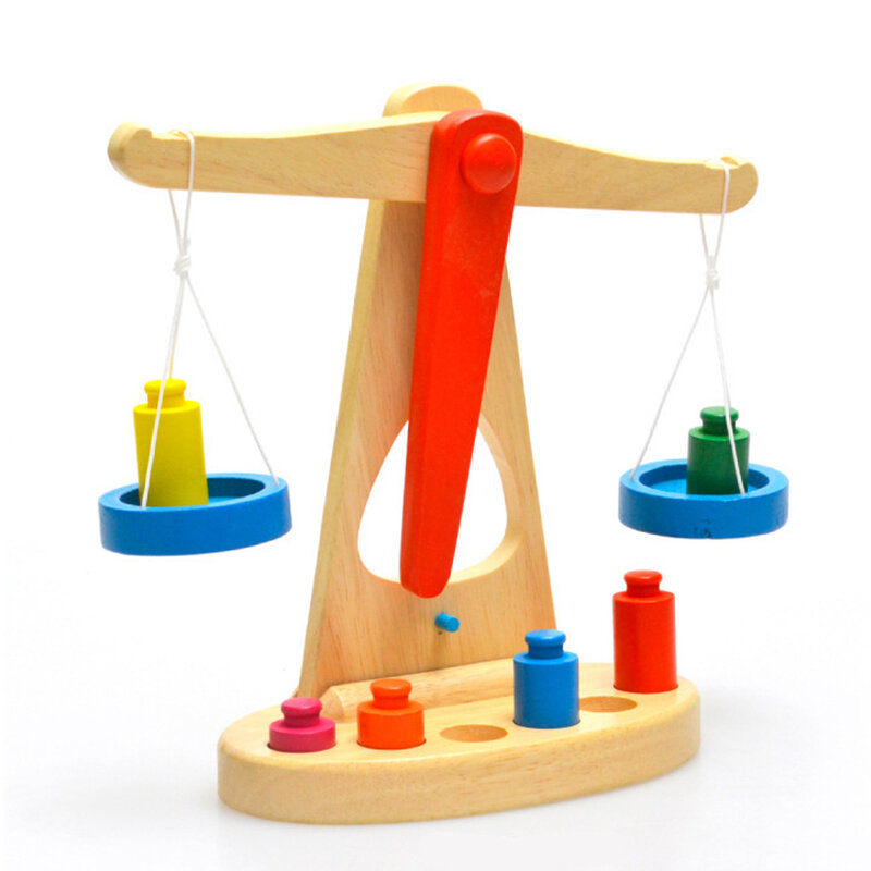 Educazione della Prima Infanzia Illuminismo Piatto Chiamato Educazione Montessori Balance Giocattoli di Legno per I Bambini Regali di Compleanno