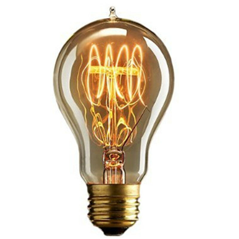 Lâmpada de edison. iluminação incandescente, lâmpada vintage e27, 220v e 40w para decoração.