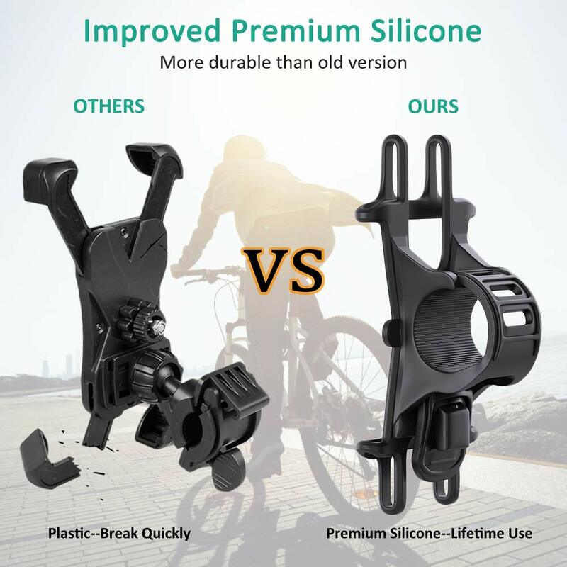 Bicycle phone holder universal adjustable silicone bicycle phone holder for bicycle GPS/Map/Time/Music for iPhone XS/XR/8/8