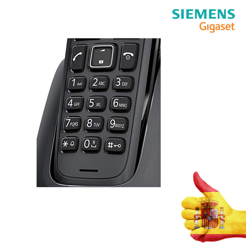 WIRELESS PHONE SIEMEN S-GIGASET A116 BLACK Agenda 50 Contacts