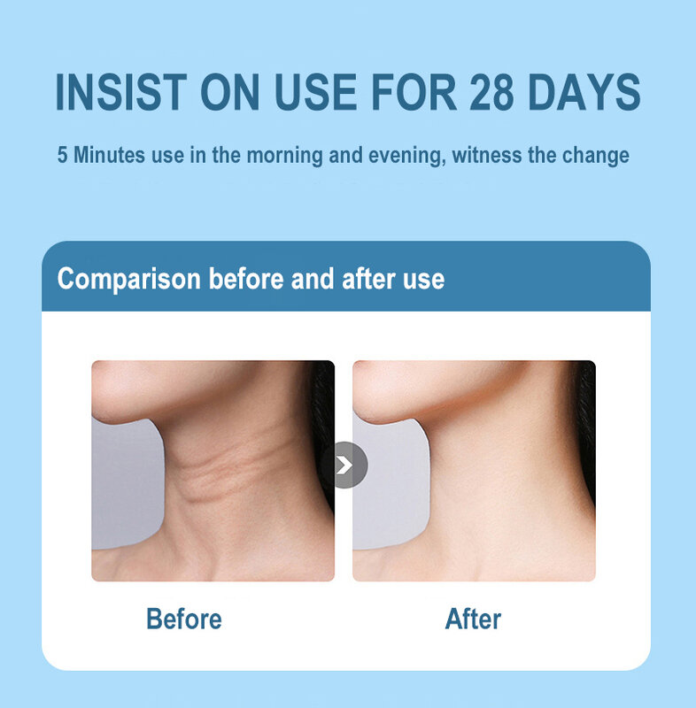 EMS massaggiatore Lifting collo 3 colori rimozione rughe Led fototerapia terapia riscaldamento RF cura della pelle dispositivo di bellezza ridurre il doppio mento