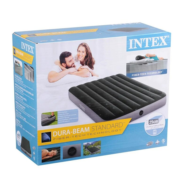 Inflatable mattress bed for home or tourism for swimming with pump for two