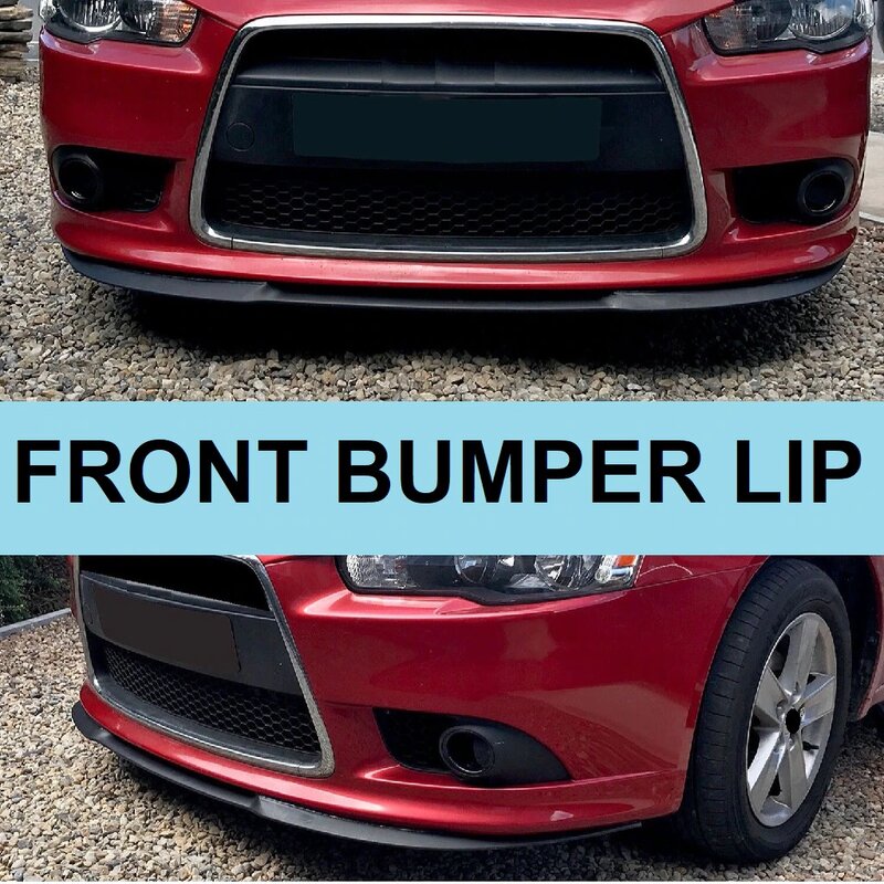 Mitsubishi Lancer Evo Cupra R Voorbumper Lip Voor Universele 3 Pcs Diffuser Black Bumper Lip Spoiler Body Kit Tuning koruyuc