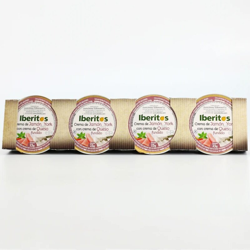 IBERITOS-Cash Box 16 confezioni di zuppa di crema Ham York cheeseburger cast con 16 packs 4 unità di x 23g - YORK e formaggio