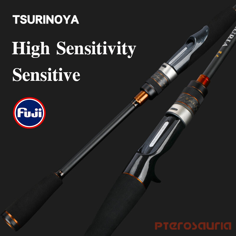 TSURINOYA Spinning Casting Fishing Rod PTEROSAURIA คู่มือ FUJI แหวน1.91M 2.01M 2.13M 2.18M 2.28M คาร์บอนไฟเบอร์ pike BASS Rod