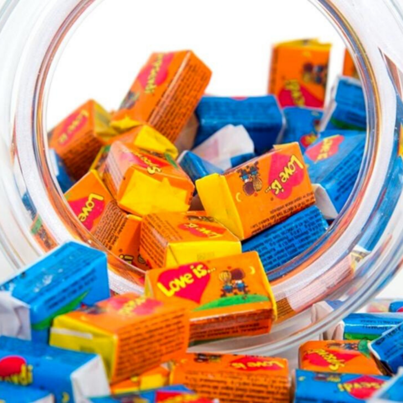 Bubble gum candy gum çİleklİğİ gum 100 pcs türkiye'de made VALENTINE GIFT BIRTHDAY COMICS