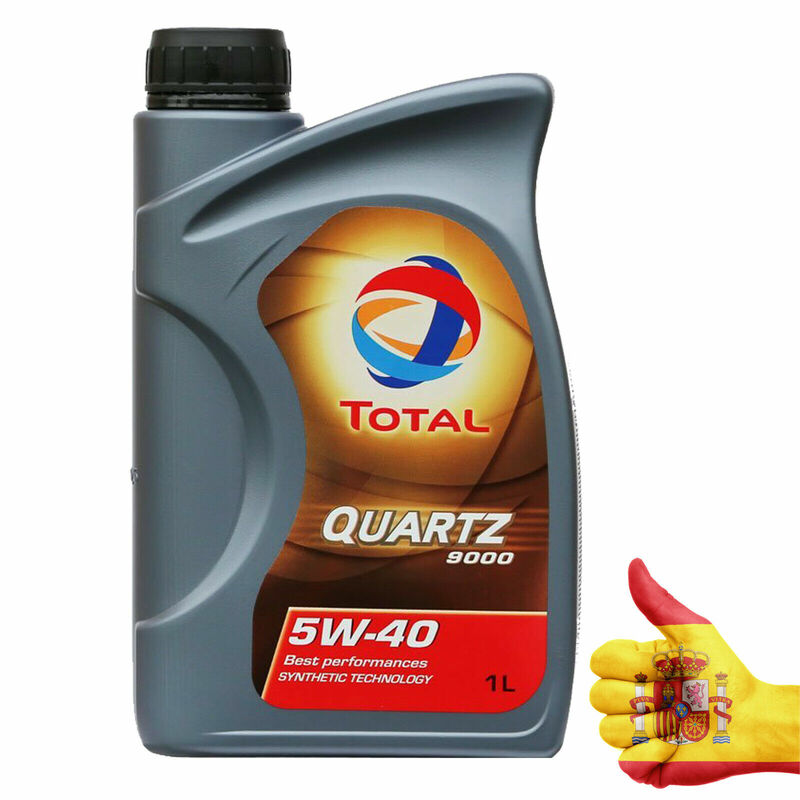 Totaal Glijmiddel Quartz 9000 Synthetische Sae 5W40 Motorolie 1 Liter 1L TOT008