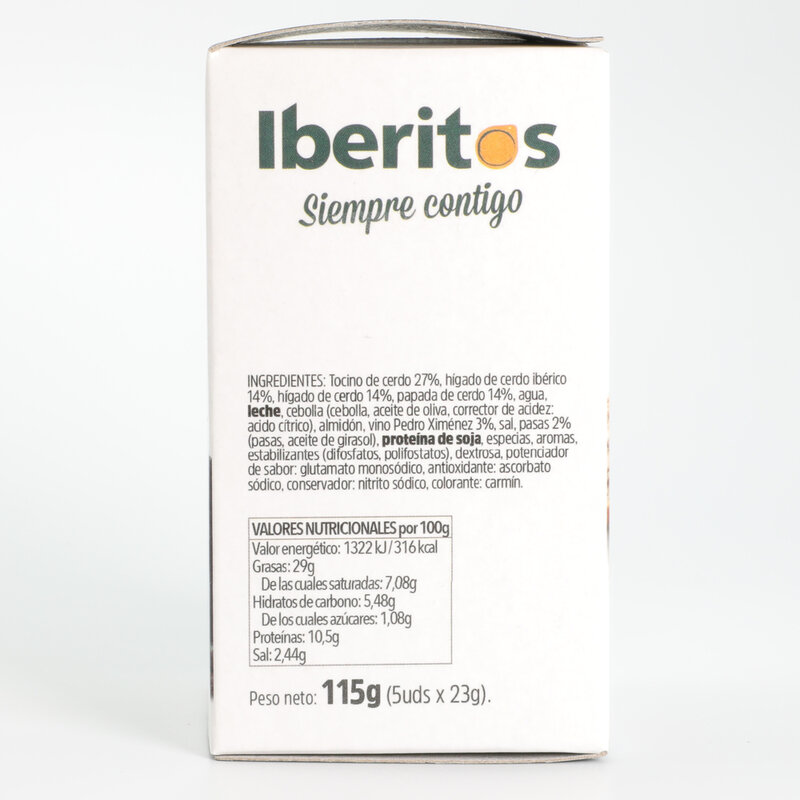 IBERITOS-10 Box PACK 5x25g - Pate de PEDRO XIMENEZ