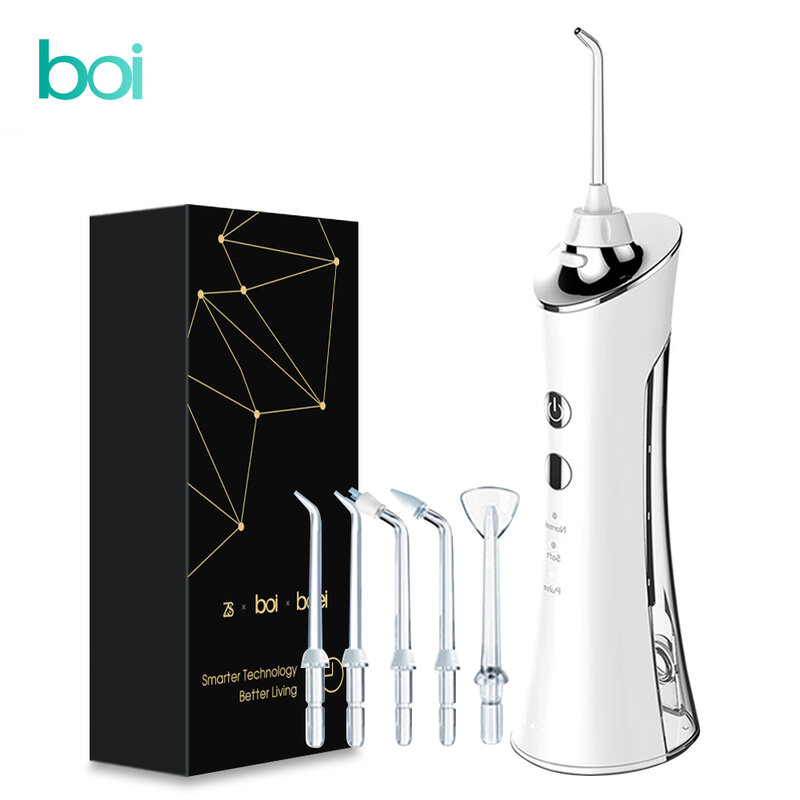 Boi – irrigateur buccal Portable, Jet d'eau électrique pour les dents, Rechargeable par USB, nettoyeur de dents IPX7, 150ML