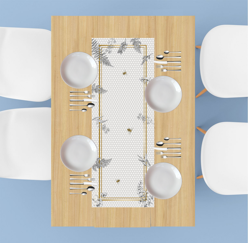 Frida-mantel de mesa hecho a mano para decoración del hogar, tela a prueba de suciedad, 40 CM x 140 CM, 1 unidad
