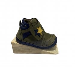 Pappikids Model(H18)-zapatos ortopédicos de cuero para primer paso para niño
