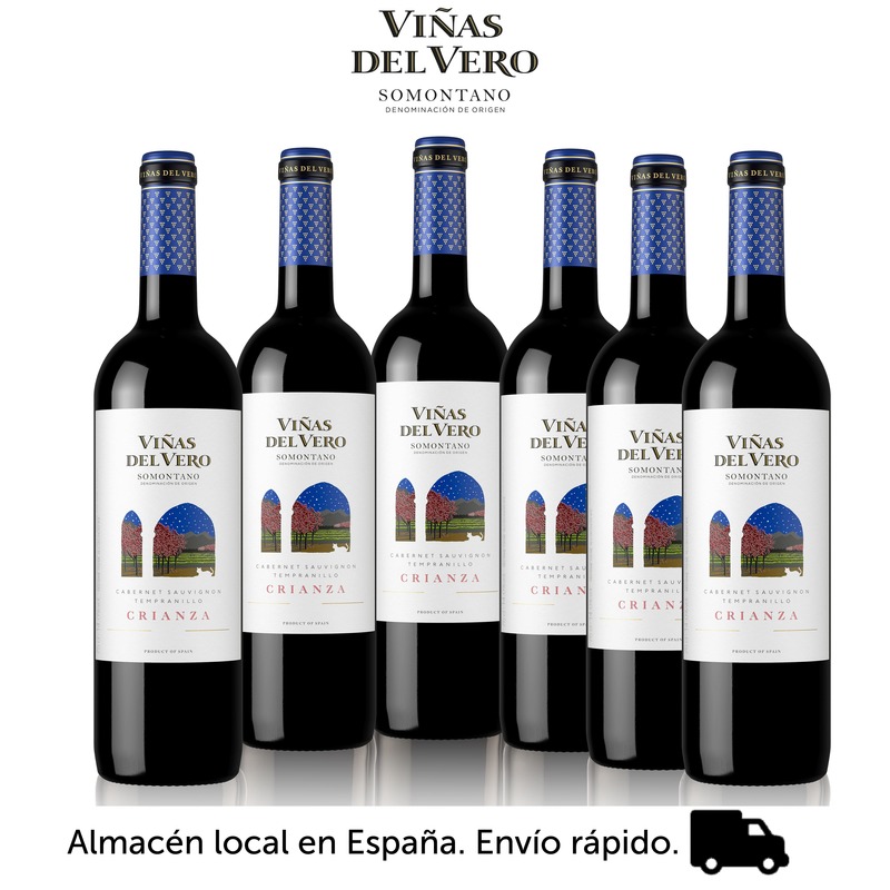 Vero Crianza reben-rotwein-TUN Somontano-box von 6 750 ml flaschen-sendungen aus Spanien, rot wein-rot
