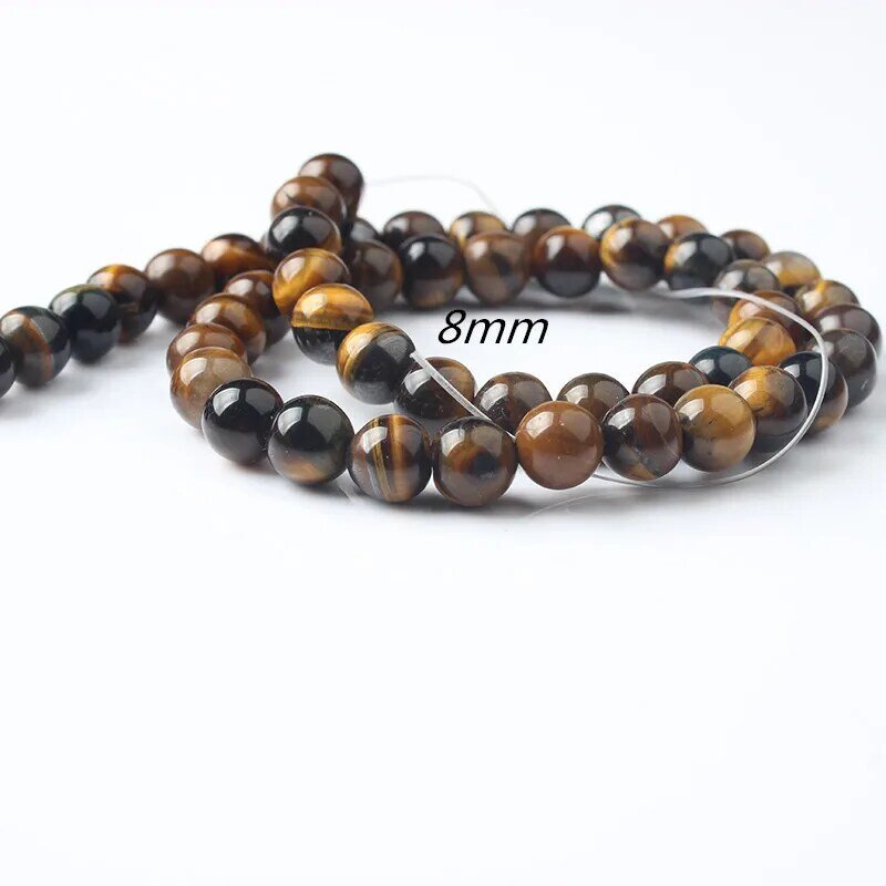 Natural Yellow Tiger Eye Stone Loose Beads Fit For Jewelry DIY Bracelet Hand String Necklace Earrings Amulet Accessories Making