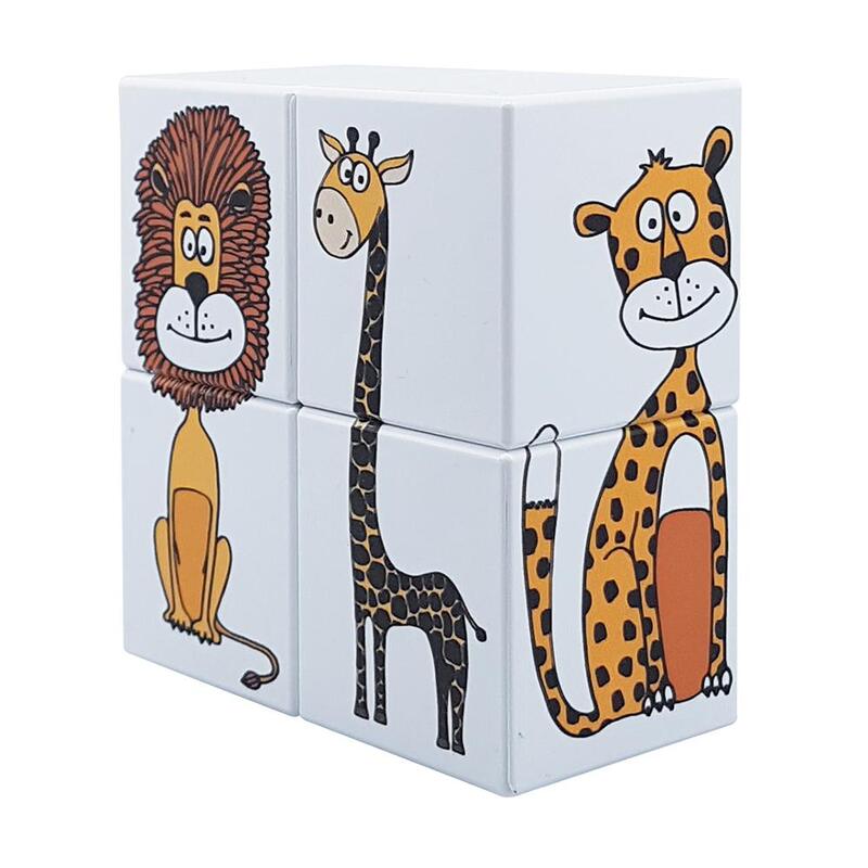 KUPSS Magnetic Block Puzzle Animals (8 animals puzzle , 4 blocks)