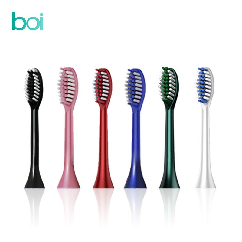 Bobi-電動歯ブラシ用の交換用ノズル,柔らかい毛チップ,4個