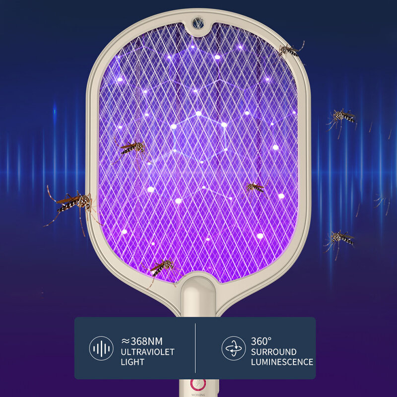 Lampe anti-moustiques intelligente 2 en 1, anti-choc électrique, rechargeable par USB, piège à moustiques, pour la maison