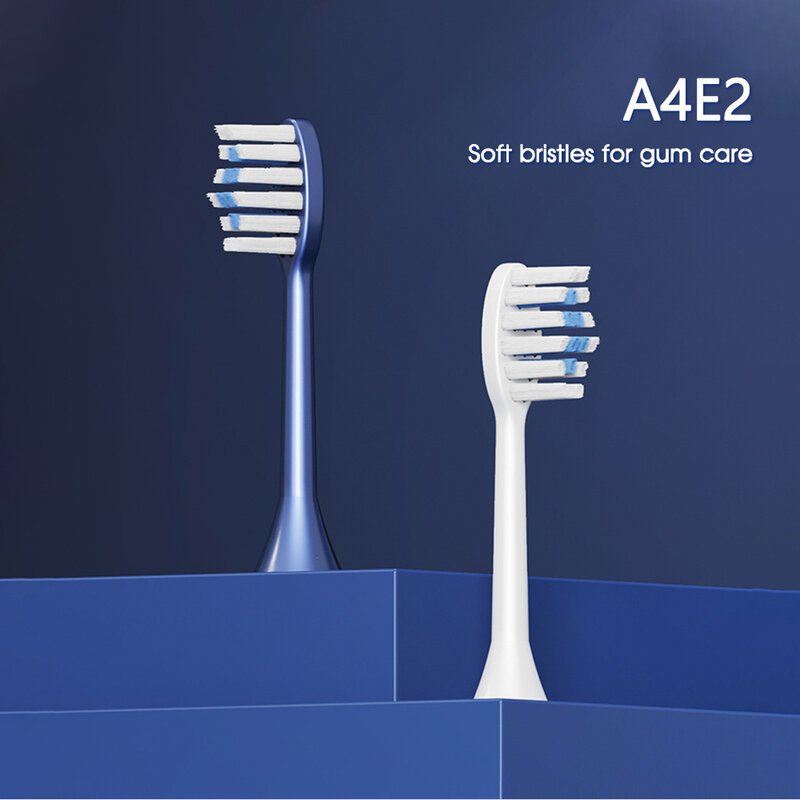 Boi-boquillas de cerdas suaves para cepillo de dientes eléctrico, cabezales de repuesto, 4 piezas, DuPont
