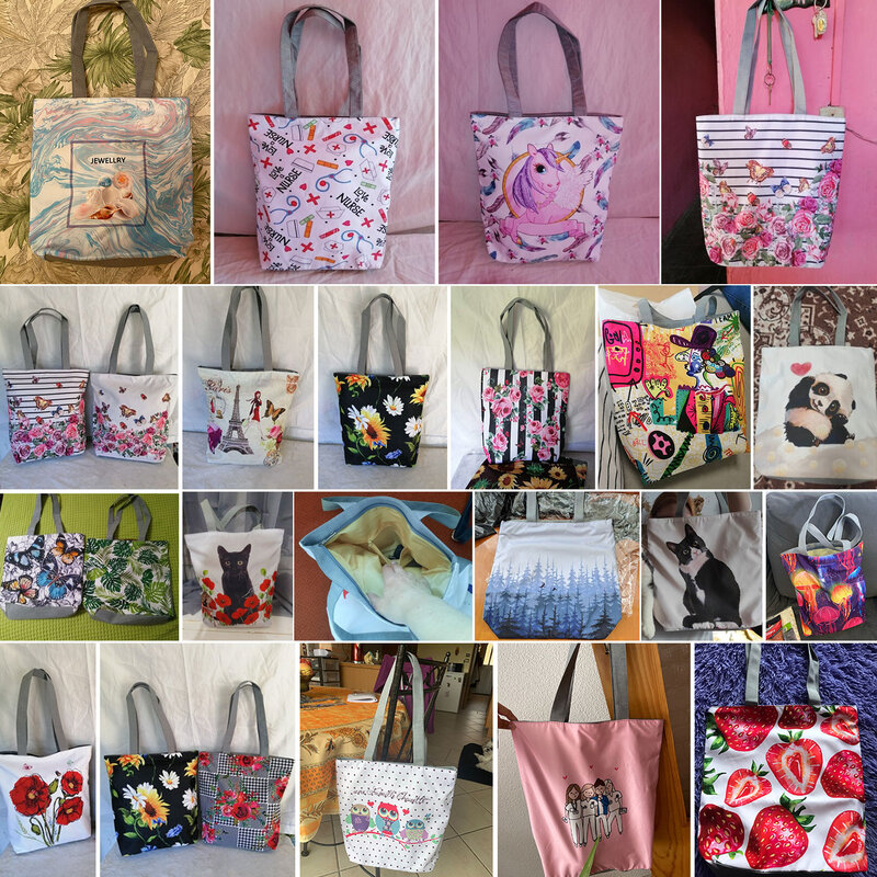 花柄の女性用ハンドバッグ,動物のモチーフがプリントされたトートバッグ,カジュアルなビーチバッグ,大容量,ショッピング
