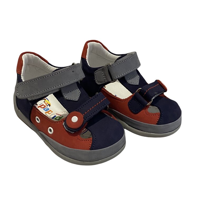 Pappikids-zapatos ortopédicos de cuero para niño, modelo (0201)