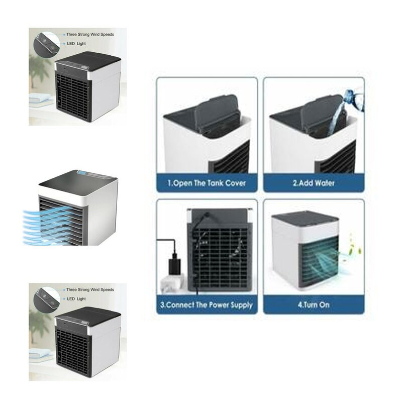 Ultra Usb Air Cooling Desktop Air Conditioner 3โหมดความเร็ว