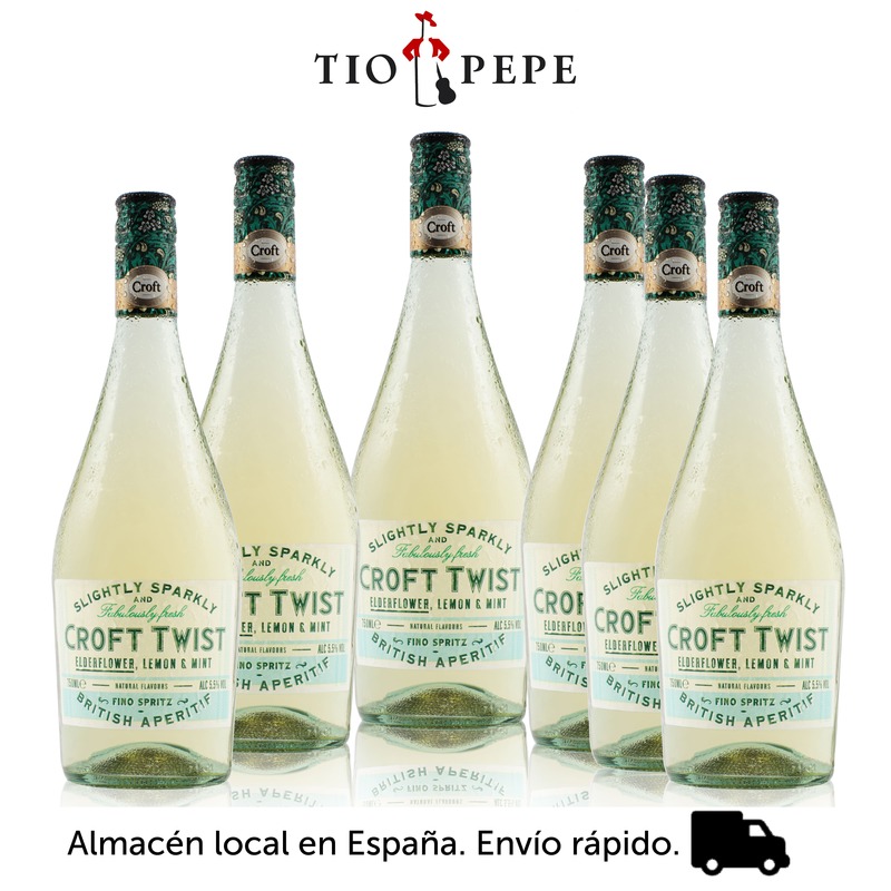 Wino musujące-Croft Twist - DO Jerez-pudełko 6 butelek 750 ml-musujące-hiszpańskie wino-szampan-graduation: 5,5%-Gonzalez Byass