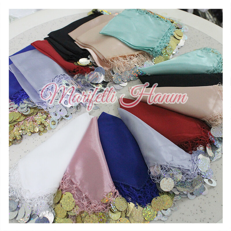 Pacchetto di 10 pezzi di colore misto Gelin Halay Mendili per la sposa e le damigelle d'onore hennè e sciarpa da ballo per matrimoni accessori tanztkucher