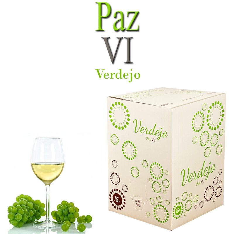 Bag In Box Verdejo 15 Liter Wijn Wit Verdejo Droge Fruitige Wijn Doos Witte Verdejo Vrede Vi