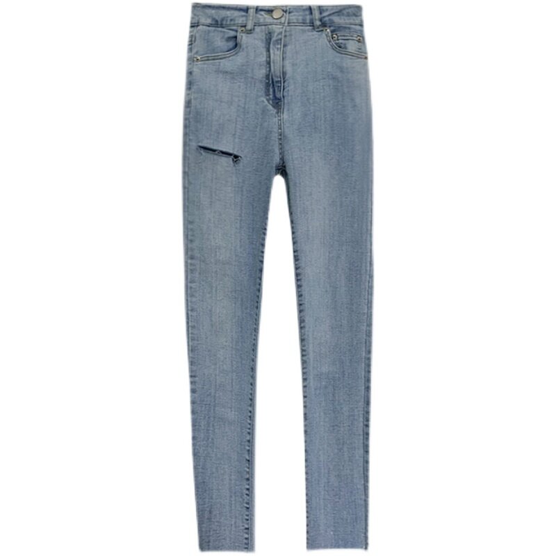 Gran oferta de jeans rasgados para damas sexy jeans de moda de calle pantalones ajustados jeans